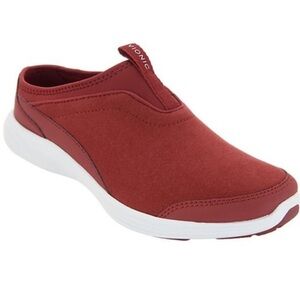 Vionic Adell Red Micro Suede Slip On Sneakers